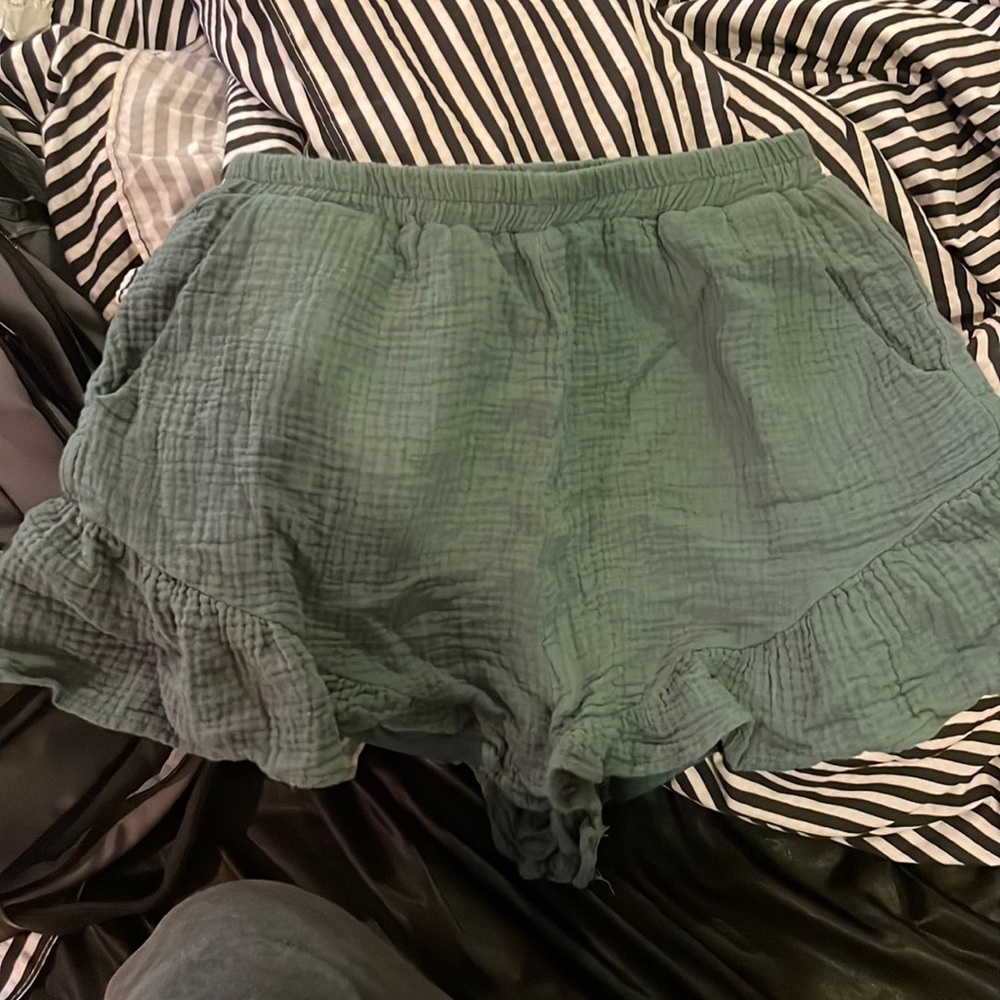 green shorts
